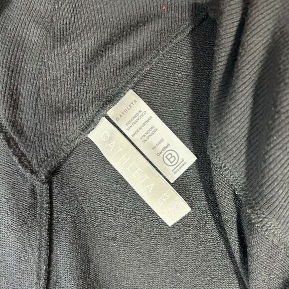Athleta Cardigan Womens 2XS Pranayama Wrap Open Front Athletisure Black Yoga - Picture 3 of 6